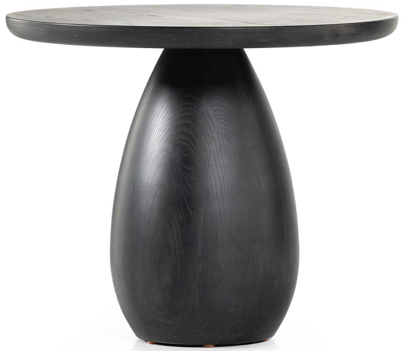 Four Hands Merla Wood Tall End Table in Black Wash Ash Veneer - 230274-001