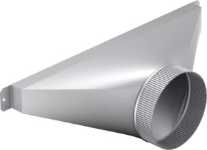 Bosch 6\" Stainless Steel Side/Rear Transition For Downdrafts - HDDSTRAN6