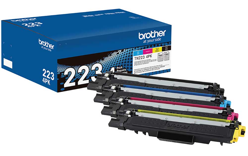 Brother 223 4-Pack (C/M/Y/BK) Standard-Yield Toner - TN2234PK