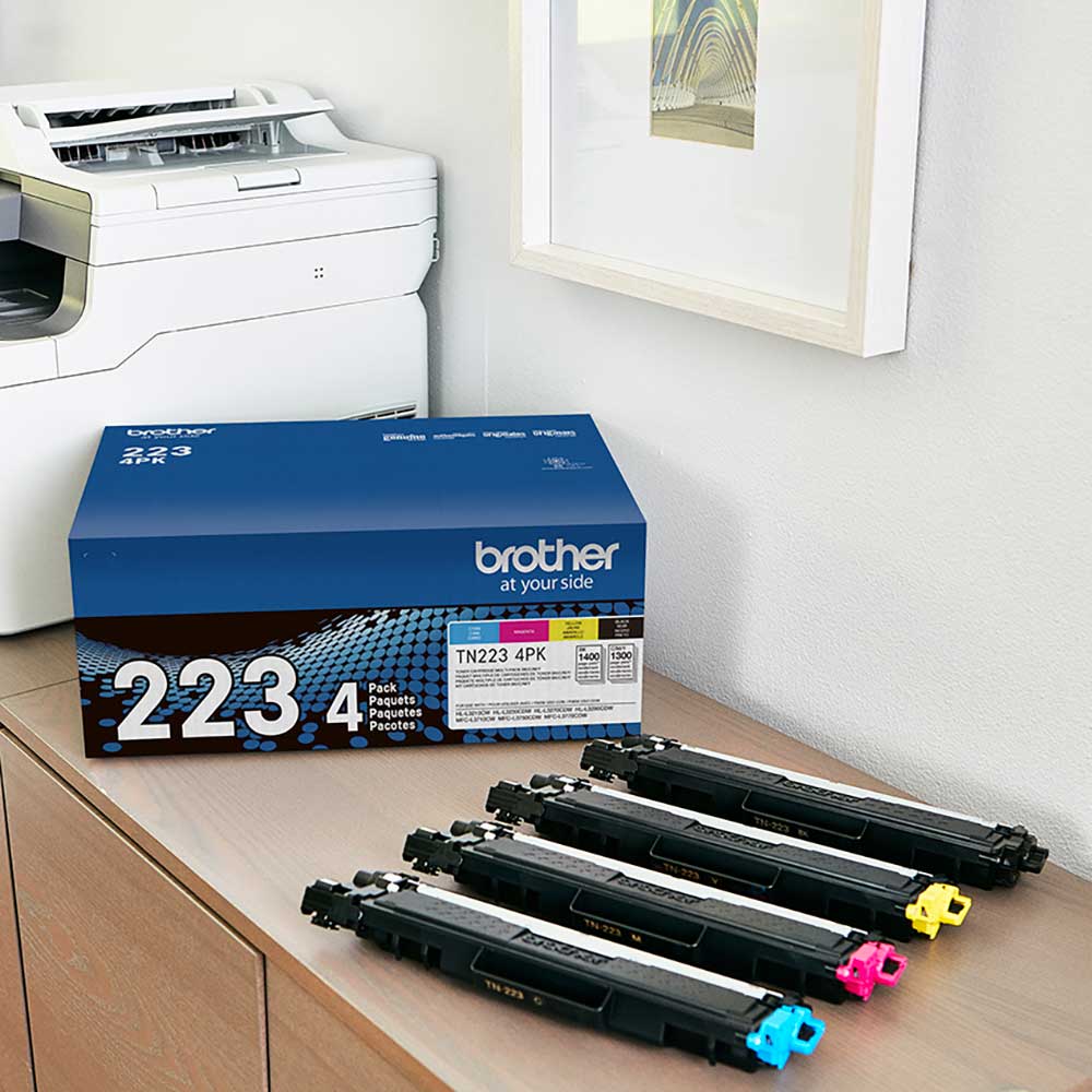 Brother 223 4-Pack (C/M/Y/BK) Standard-Yield Toner - TN2234PK 6 Brother 223 4-Pack (C/M/Y/BK) Standard-Yield Toner - TN2234PK