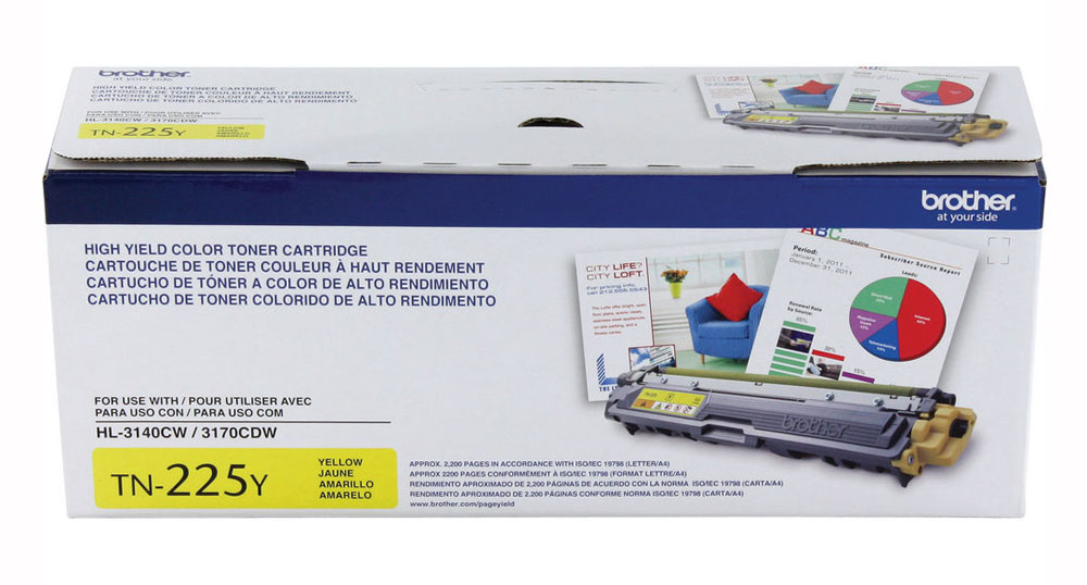 Brother High Yield Yellow Ink Toner - TN225Y
