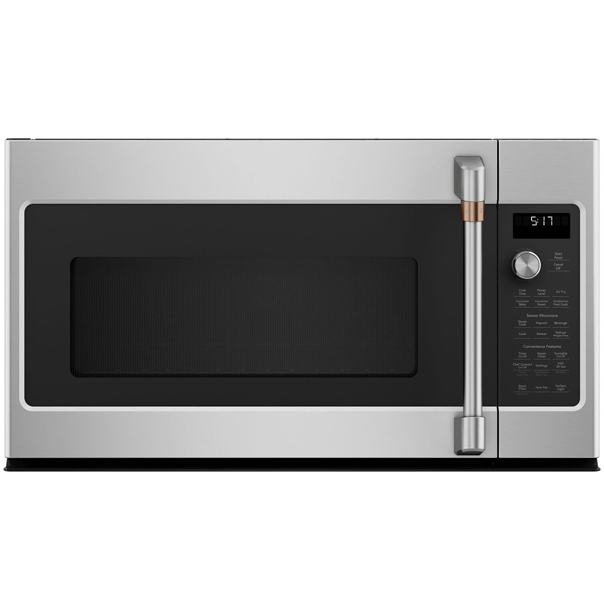 Cafe 1.7 Cu. Ft. Stainless Steel With Brushed Stainless Convection Over-The-Range Microwave Oven With Air Fry - CVM517P2RS1
