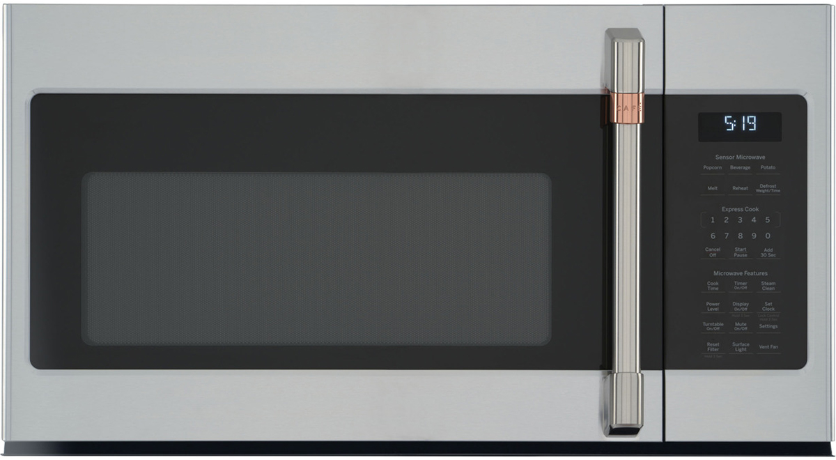 Cafe 1.9 Cu. Ft. Stainless Steel With Brushed Stainless Over-The-Range Microwave Oven - CVM519P2PS1